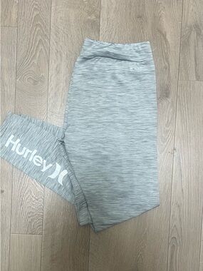 Hurley Light Heather Gray Girls' Active Leggings size 14-16